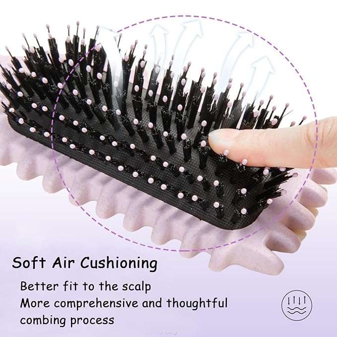 Curl Defining Brush, 1 PCS Curly Hair Brush, Brush for Curly Hair, for Combing and Shaping Men's and Women's Curls to Reduce Pulling (Pink)