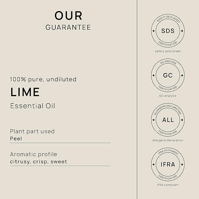 VINEVIDA Lime Essential Oil - Gallon Lime Oil Undiluted - Bulk Essential Oil for Soap Making & Candle Scents - 8 lbs