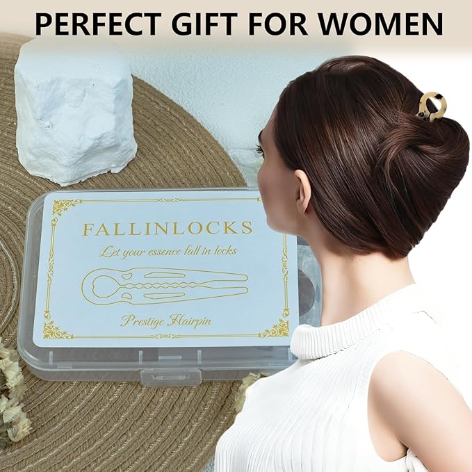 3 Pack Prestige Hair Pins for Women, 4.5" Large French Hair Pins for Thin & Thick Hair, Curved Anti-Slip Design for Better Hold, Perfect Holiday Gift for Her