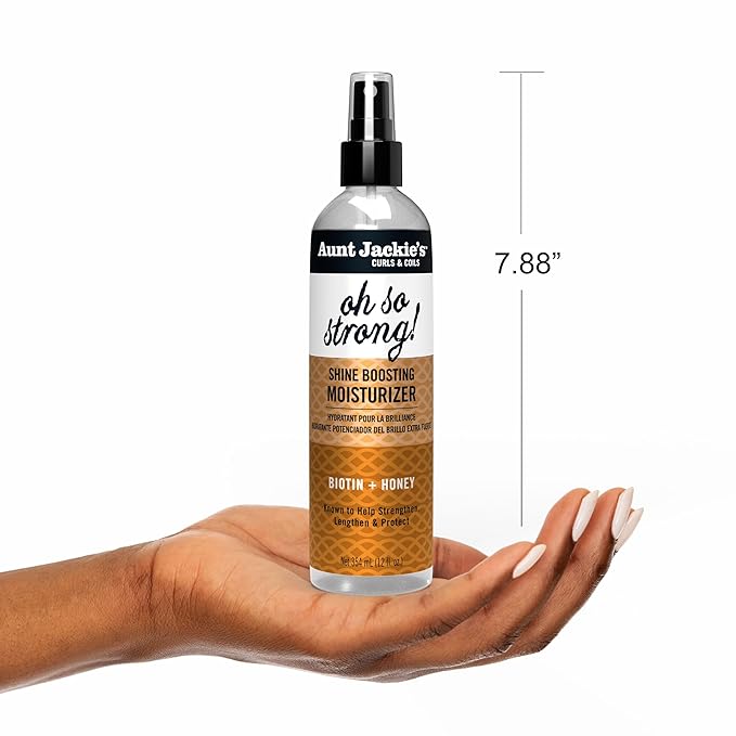 Aunt Jackie's Award-Winning Braid + Twist Collection Oh So Strong Shine Boosting Moisturizer, 12 fl oz