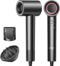 High Speed Hair Dryer 160000 RPM - Quiet Ionic Blow Dryer with Magnetic Diffuser and Concentrator, 500 Million Negative Ions, Lightweight, Thermo-Control Fast Drying Hairdryer for Home Travel Salon
