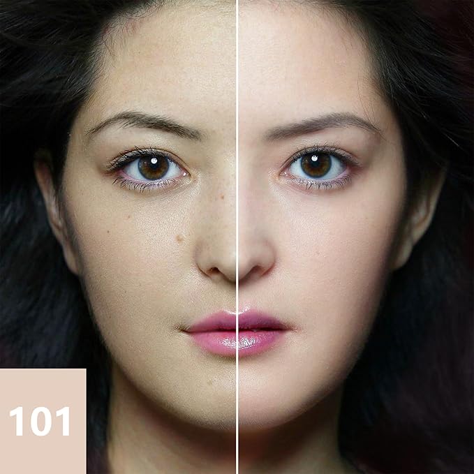 Liquid Foundation Makeup Natural True Skin Tone Full Coverage Concealer Flawless Complexion Blendable Longwear, 101, 1 fl. oz.