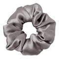 LILYSILK Silk Hair Scrunchies/Ties for Frizz & Breakage Prevention, 100% Mulberry, No Damage, Elastic ponytail Holders, 1Pc, Deep Grey