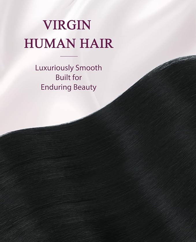 Pinkpearl Invisible Tape in Hair Extensions Human Hair, 20pcs 18inch 50g #1 Jet Black Injection Tape in Extensions Real Remy Straight Seamless Silky Human Hair Injected