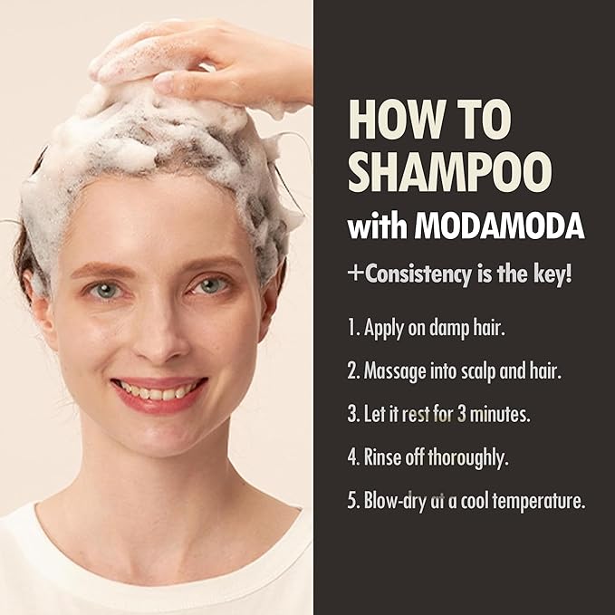 MODA MODA Zero Gray Black Hair Shampoo 3.52 oz - Natural Darkening Color Shampoo Dye for Hair & Scalp | Age-Defying & Volumizing Grey Shampoo that Reduces Hair Breakage - No Animal Trials