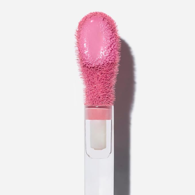 Saie Dew Blush - Lightweight Liquid Blush with a Blendable + Buildable Cream Finish - Dewy Cheek Tint with Doe Foot Wand Makeup Applicator - Cool Baby Pink Blush - Baby (.40 oz)