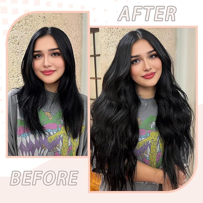 Human Hair Tape in Extensions, Natural Black Hair Extensions Real Human Hair 16 Inch 20pcs Remy Straight Tape ins Invisible Tape in Hair Extensions Human Hair (1B#,16 Inch)