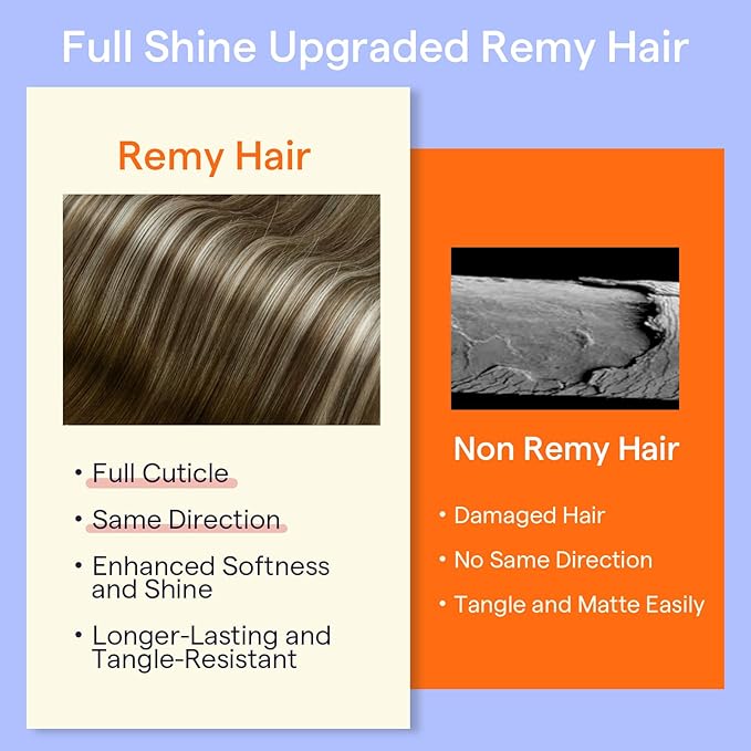 Full Shine Hair Extensions Clip ins Brown Ombre 22 Inch Clip in Human Hair Extensions Dark Brown to Blonde Clip in Extensions Real Human Hair Long Straight Hair 7 Pcs 120 G