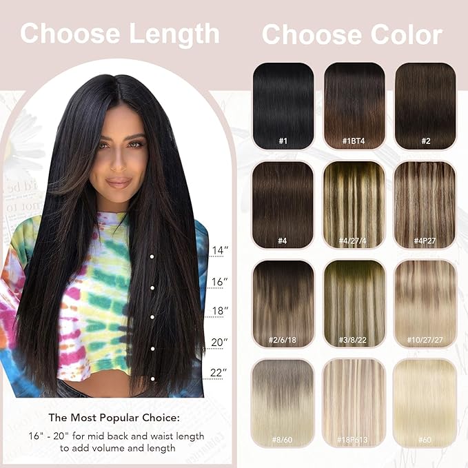 XDhair Clip in Hair Extensions Real Human Hair20 Inch 120g Dark Brown Clip in Hair Extensions Straight Human Hair for Women 6 Pcs #2 20 Inch