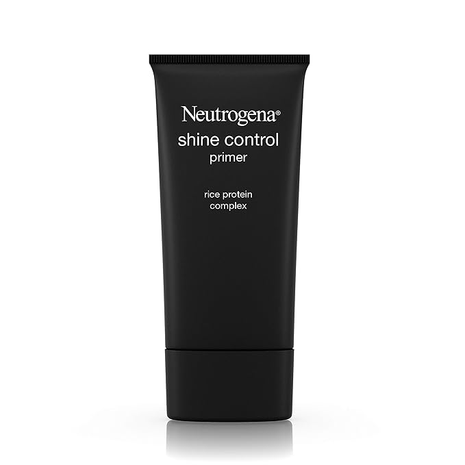 Neutrogena Shine Control Mattifying Liquid Face Primer for Oily Skin, Lightweight, Non-Comedogenic and Non-Greasy Pore and Makeup Primer with Oil-Absorbing Rice Protein, 1 fl. oz (Pack of 2)