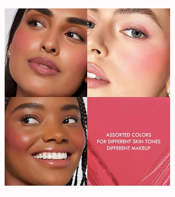 MAEPEOR Cream Blush 9 Color Smooth High-Pigmented Buildable Face Blush Long-Lasting Natural Look Face Blush for Cheeks (Color 01)