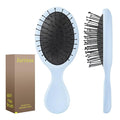 Mini Hair Bursh for Kids Women and Men, Protable Travel Size Hair Brush for Pockets Purse backpack,Mini Detangler Brush for All Hair Types, Small Hair Brush for Detangling(1 Pack-Blue)