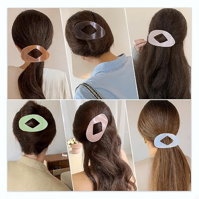 6 Pcs Flat Hair Clips for Women – Nonslip Duckbill Hair Clips, Strong Hold Styling Clips, Sectioning Duckbill Barrettes for Salon & Everyday Use (A)
