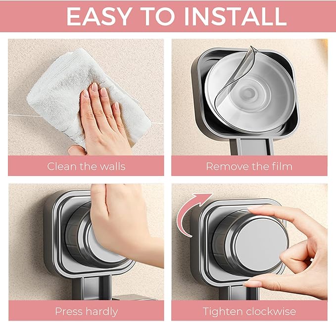 Hair Dryer Holder Wall Mounted - ABS Plastic Blow Dryer Holder Hair Tool Organizer with Wire/Plug Management, Self-Adhesive Design for Bathroom Cabinet Salon Home (Standard)