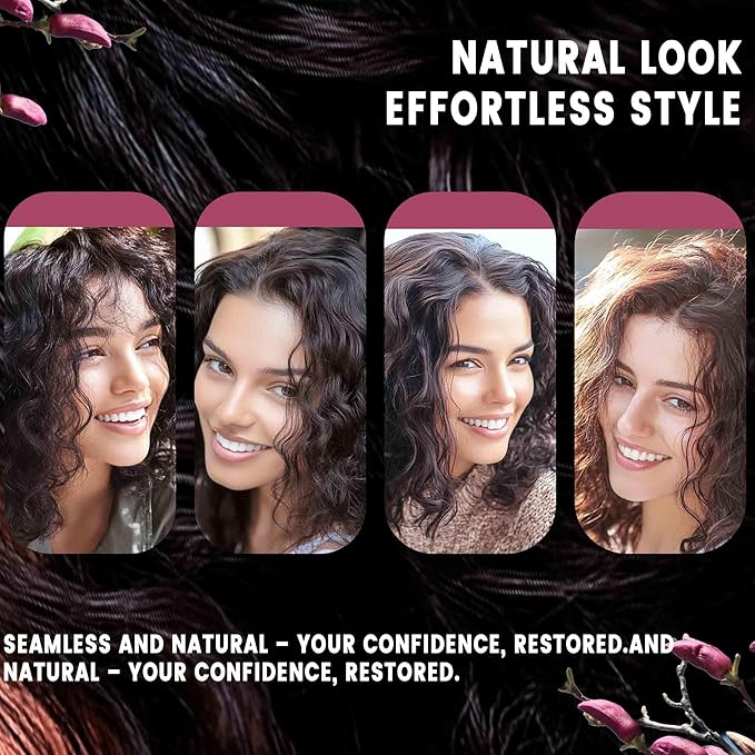 Real Human Hair Topper for Thinning Hair Women Clip in Straight Hairpiece Silk Base Natural Black 12 in