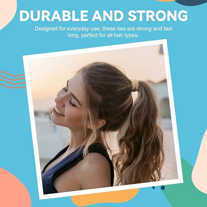 HOYOLS Large Seamless Hair Ties for Thick Hair, Soft Ponytail Holders Bands No Damage Elastics for Women Girls Scrunchies (Autumn Hues Color)