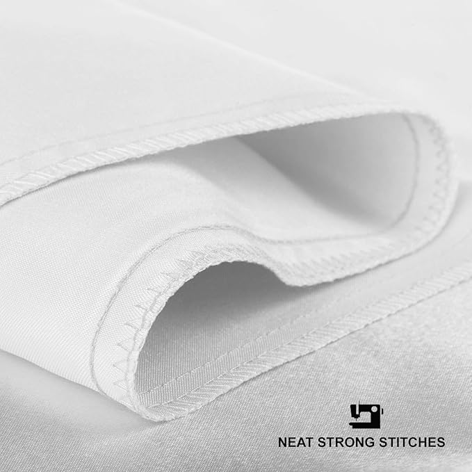 BLISSFORD Satin Pillowcase with Zipper for Hair and Skin Care, Feels Soft and Cool Like a Silk Pillowcase, White Satin Pillow Cases 2 Pack, Slik Pillow Cover, Standard Size - Set of 2