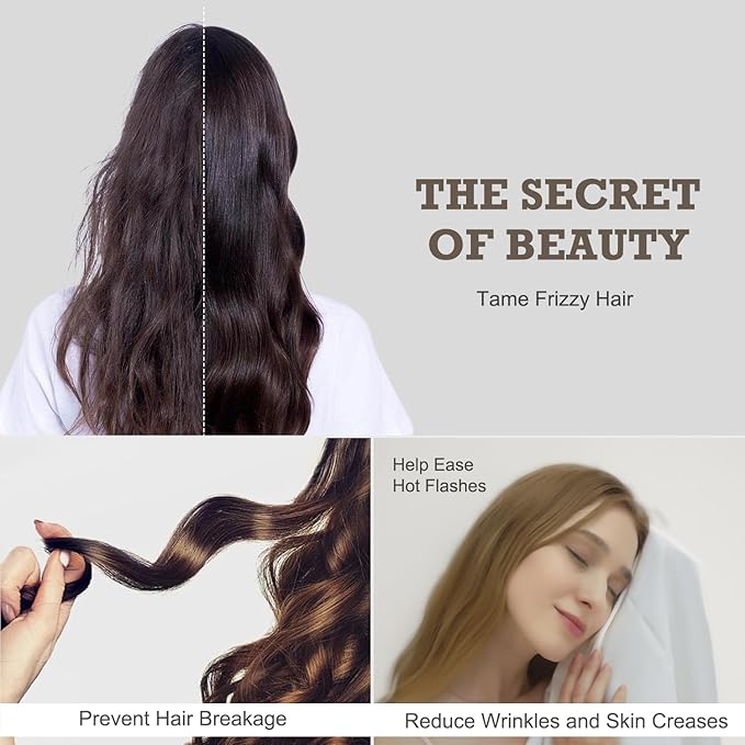 100% Mulberry Silk Pillowcase 2 Pack,Queen Size Silk Pillow Cases for Hair and Skin,Silky Smooth Bed Pillow Cover with Hidden Zipper,Natural Silk Pillow Case Set of 2 (Beige, Queen 20X30)