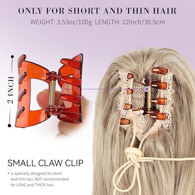 Claw Clip Ponytail Extension - 12 Inch Soft Curly Pony Tails Hair Extensions, Synthetic Hair Extensions Ponytail, Clip in Ponytail (Color: Medium Blonde With Bleach Blonde Ends)