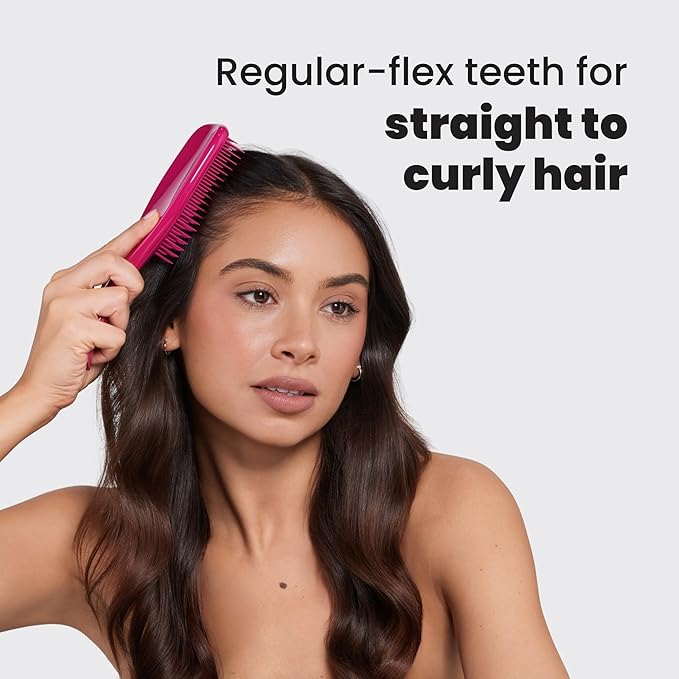 Tangle Teezer Ultimate Detangler Brush for Wet & Dry Hair, Eliminates Knots & Reduces Breakage for All Hair Types, Electric Raspberry