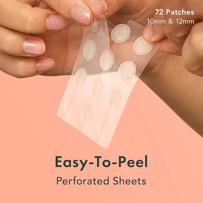 Rael Pimple Patches, Miracle Invisible Spot Cover - Hydrocolloid Acne Patch, Treatment for Breakouts, Absorbs Zits & Blemish, Korean Skin Care, 2 Sizes (72 Count)