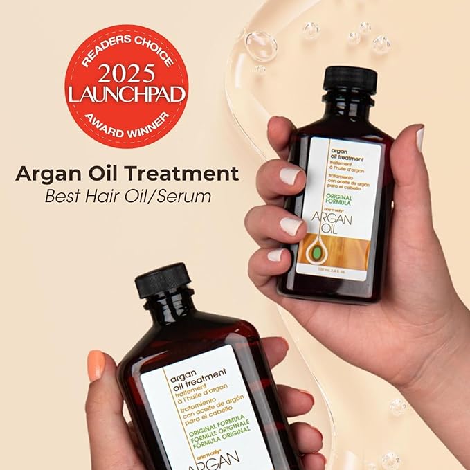 One 'n Only Argan Oil Hair Treatment - Hair Oil Smoothes and Strengthens Dry Damaged Hair, Eliminates Frizz, Creates Brilliant Shines, Non-Greasy Formula, 3.4 Fl. Oz