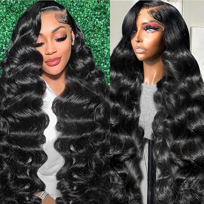 AMIRTY 250 Density 13x6 Lace Front Wigs Human Hair Pre Plucked Real Virgin Human Hair Wig Invisilbe Hairline Tiny Knots Body Wave HD Lace Frontal Wigs 3X Longer Lifespan 20 Inch
