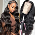 13x6 Body Wave Lace Front Wigs Human Hair Pre Plucked Glueless Wigs Human Hair 180% Density HD Transparent Lace Frontal Wig Human Hair for Black Women Body Wave Wig 20 Inch