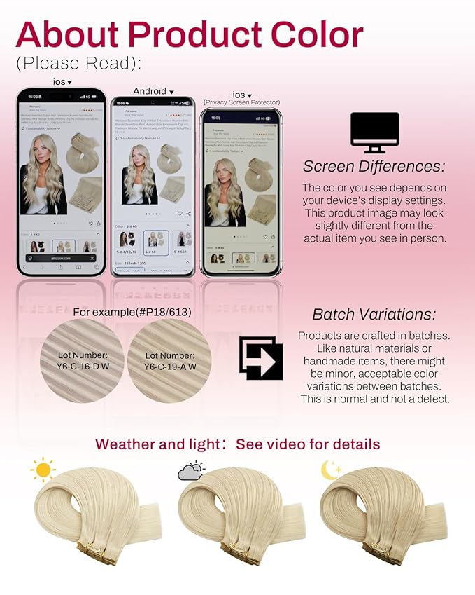 Moresoo Seamless Clip in Hair Extensions Human Hair Blonde PU Seamless Invisible Clip in Human Hair Extensions Golden Platinum Blonde #60 7pcs/120g 22inch