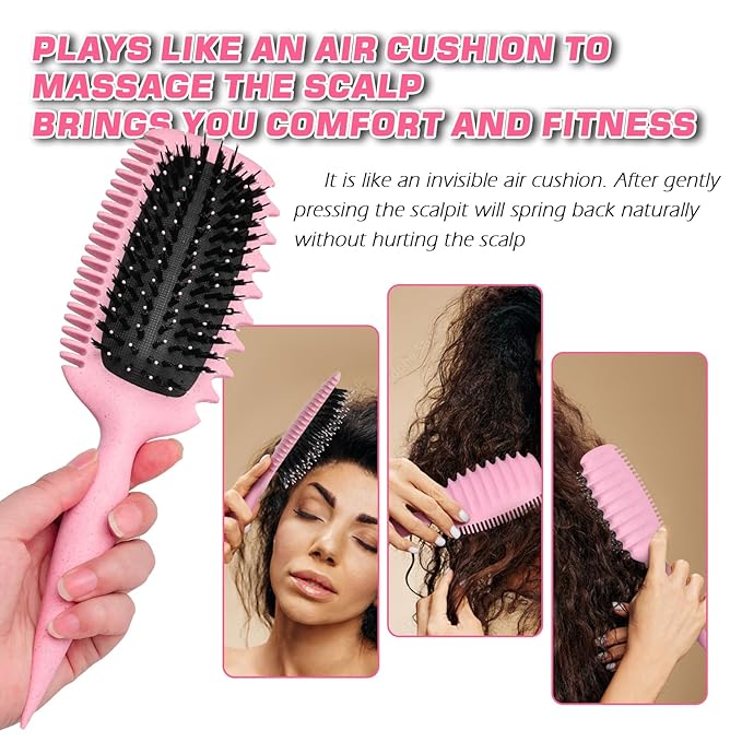 Candy Brush Curl Defining Hair Brush for Effortlessly Detangling Shaping and Styling Curls, Curl Brushes with EdgeLift for All Wet or Dry Hair Types for Women and Girl, Reduce Pulling and Frizzing