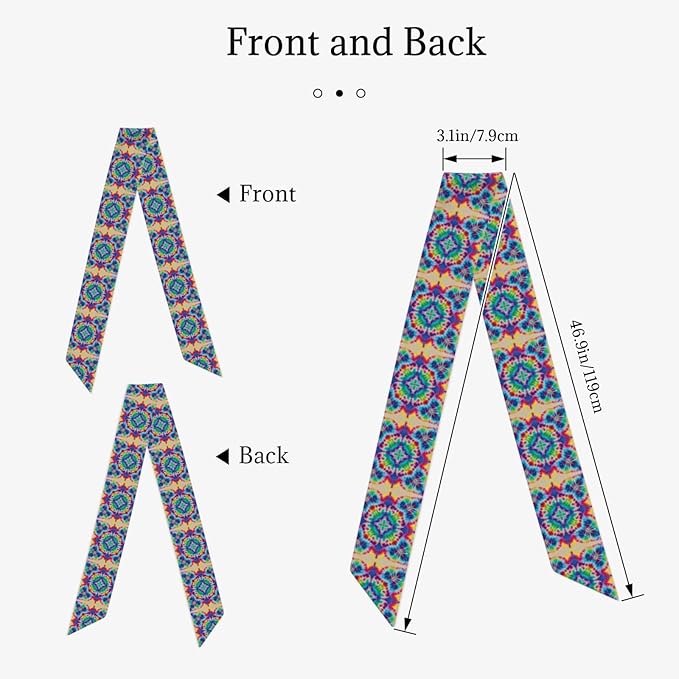 Headbands Head Band for Women Girls Lady, Colorful Tie Dye Art Beauty Skinny Skinny Scarf Sports Athletic Spa Sweat Band Headbands Long Head Wrap Head Decor