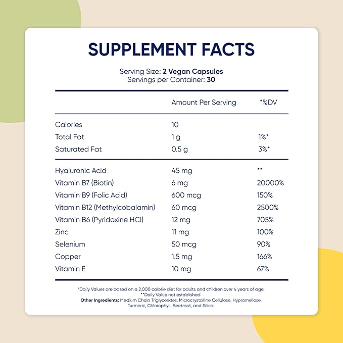 Moerie Ultimate Hair Boost Supplement for Women & Men - Hair, Skin & Nails Vitamins with Biotin & Minerals - 60 Capsules