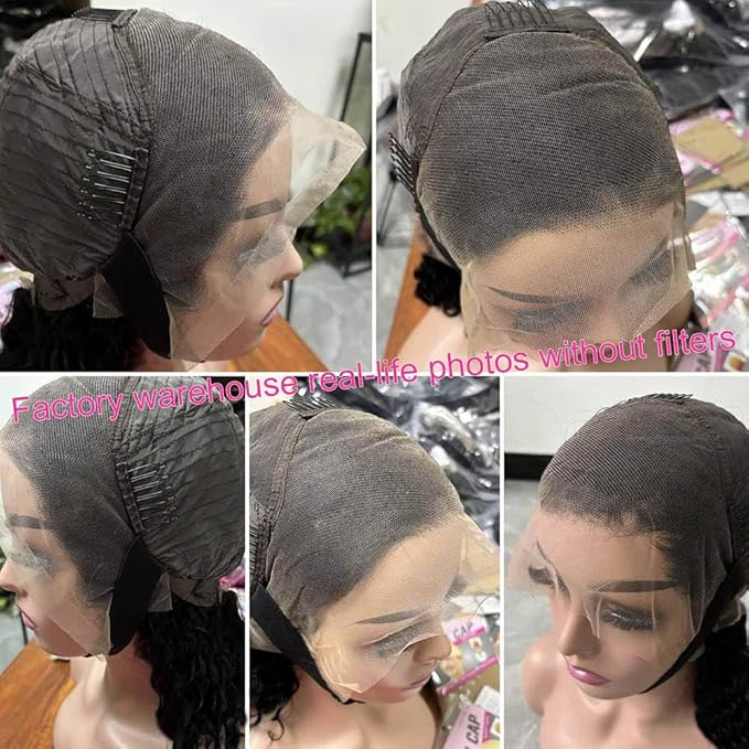 30 Inch 13x4 Lace Front Wigs Human Hair 180% Density Body Wave HD Lace Frontal Wigs Human Hair Pre Plucked Glueless Wigs for Women 100% Virgin Human Hair Natural Color