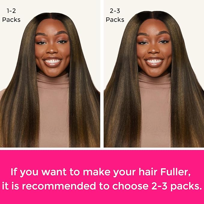 Lashey Kinky Straight Human Hair Clip in Extensions 110g 7pcs Seamless Clip in Hair Extensions Human Hair 20 Inch Natural Black Mixed Chestnut Brown 100% Remy Human Hair Extension Clips