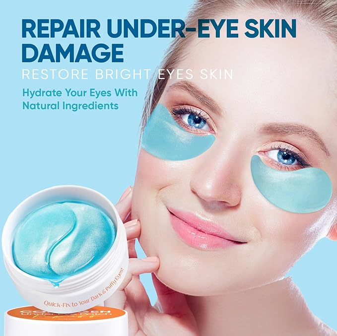 Under Eye Patches for Anti-Aging: 30 Pairs Retinol Collagen Gel Eye Pads - Reduces Wrinkles, Dark Circles, Eye Bags & Puffiness, Fine Lines Smoothing Treatment & Hydrating Eye Mask for Women