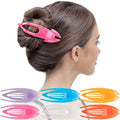 RC ROCHE 6 Pcs Flat Hair Clips Big Claw for Thick Hair French Duckbill Women No Slip Side Slide Curved Alligator Concord Strong Grip Hold Volume Lay Down Clamp, Large Jelly Candy