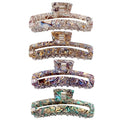 Jayongnee Large Rectangle Non-Slip Hair Clips for Women and Girls - Strong Hold Jaw Clamps for Thin/Medium Thick Hair