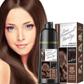 Hair Dye Shampoo 3-in-1 Vegan Color for Gray Hair - Ammonia-Free for Men & Women – Beard & Hair Coloring – Instant Gray Coverage Champú Para Canas Mujer & Hombre (CHESTNUT BROWN)