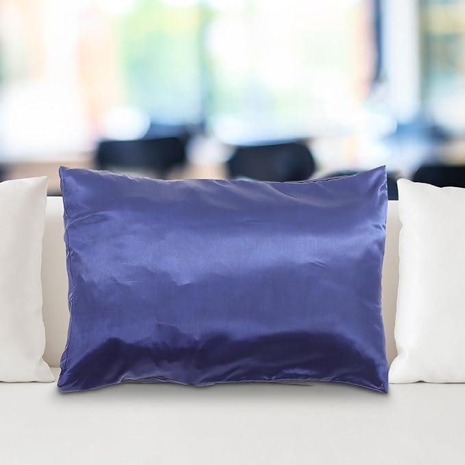 BESPORTBLE 2pcs Simulation Silk Pillow Covers Soft Polyester Satin Bed Pillowslip for Bedroom Hair Protection Lightweight Euro Sham Style