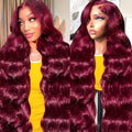 AMIRTY 250 Density Burgundy wig human hair 13x4 99J body wave lace front wigs human hair Pre Plucked Glueless Wine red colored lace front wig for Women 26inch