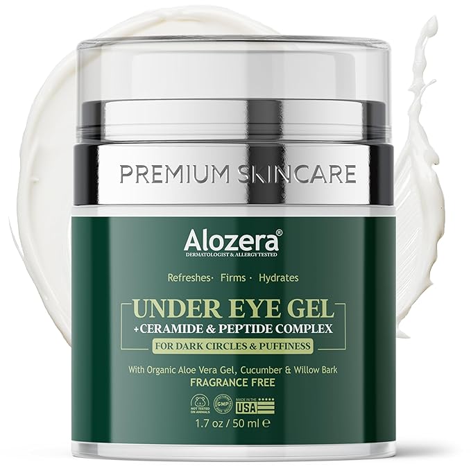 Under Eye Gel - Premium Anti Aging Eye Cream for Dark Circles & Puffiness, Treatment On, Eye Bags Gone, Brightness Glows, 1.7 oz.