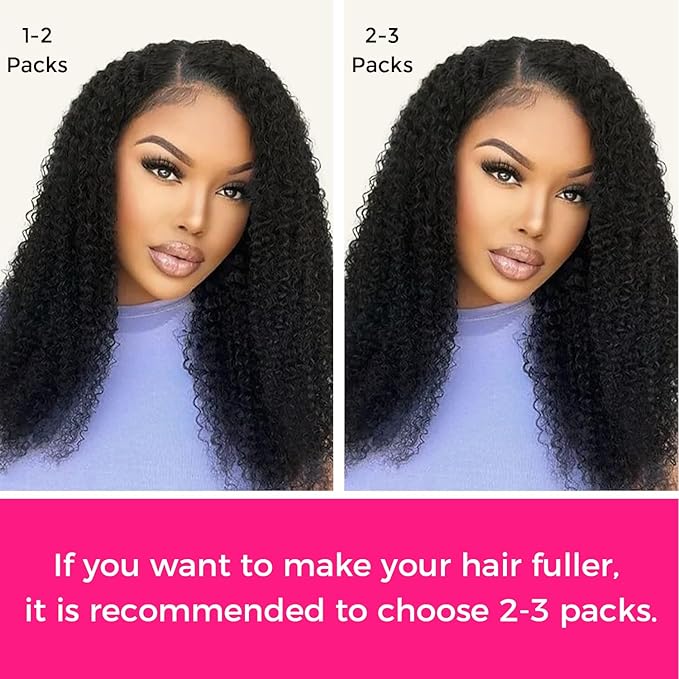 Lashey Seamless Clip in Hair Extensions Kinky Curly 110g 7pcs PU Weft Hair Extensions Clip in Human Hair with Invisi Edge Natural Black 20 Inch Real Human Hair Extensions for Women
