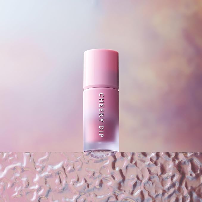 W7 Cheeky Dip Liquid Blusher - Pigmented Colour For Cheek Makeup - Satin Matte Finish - Lustful (Pink)