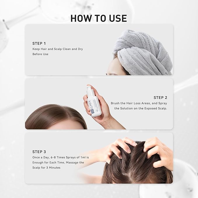 0.9% KX-826 KINTOR Hair Growth Spray,Strengthen Hair Nourish Hair follicles,Hair Care Products for Sparse Hair and Oily Hair Men&Women,300ml,Pro