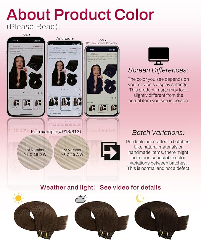 Moresoo Clip in Hair Extensions for Women Medium Brown Long Straight Real Hair Clip in Extensions Double Weft Medium Brown #4 Full Head 7pcs/150g 24inch