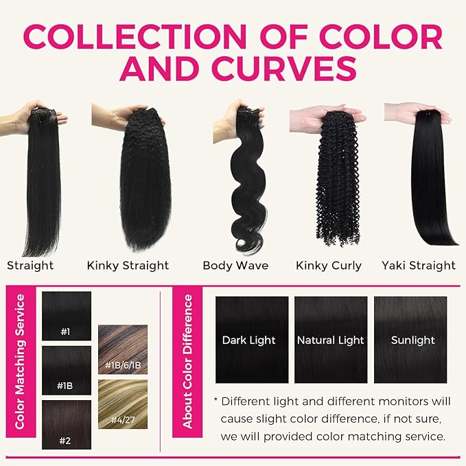 Lashey Clip in Hair Extensions Real Human Hair 7pcs 120g Kinky Curly Clip in Hair Extensions Human Hair Natural Black 14 Inch Clip in Hair Extensions Black Women