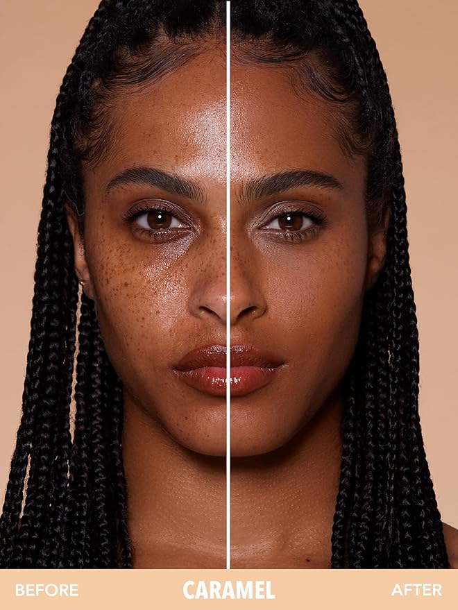 SHEGLAM SKin-Focus Full Coverage Powder Foundation Oil-Control Lightweight Face Pressed Powder Makeup-Caramel