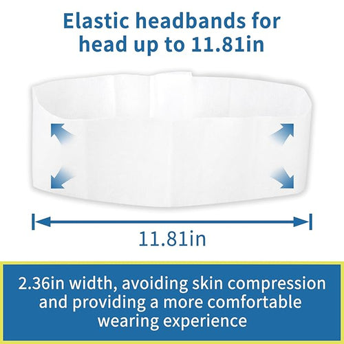 50pcs Disposable Headbands for Spa - Non Slip Elastic Spa Facial Head Bands Bulk Head Wrap Hair Bands For Women'S Hair Skincare Washing Face Makeup Facial Tools Esthetician Supplies Adjustable