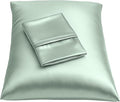 BLISSFORD Satin Pillowcase with Zipper, for Hair and Skin Care, Feels Soft and Cool Like a Silk Pillowcase, Satin Pillow Cases 2 Pack, Slik Pillow Cover, Mint - Standard Size, Set of 2