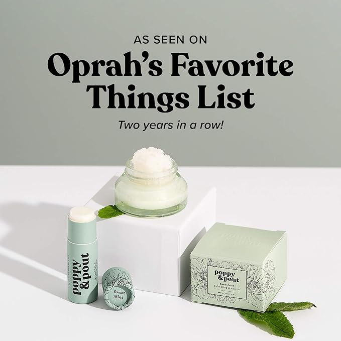 Poppy & Pout Sweet Mint Jumbo Lip Balm | All Natural Lip Balms & Moisturizers | Hydrates with Beeswax, Vitamin E, Organic Coconut Oil | Cruelty-Free | Lip Balm in Recyclable Cardboard Tube